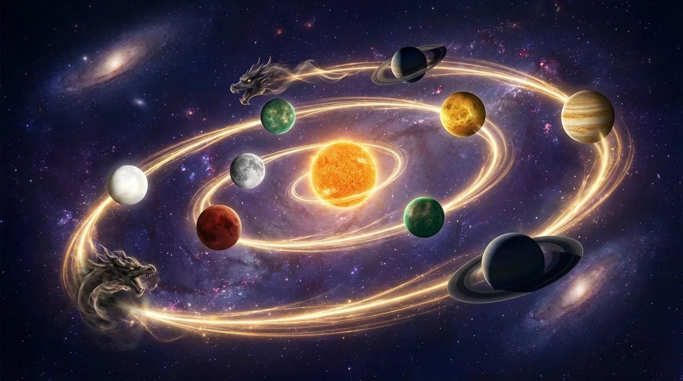 Vimshottari Dasha Cycle showing 9 planetary periods