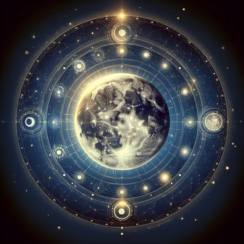 27 Nakshatras wheel diagram showing lunar mansions in Vedic astrology